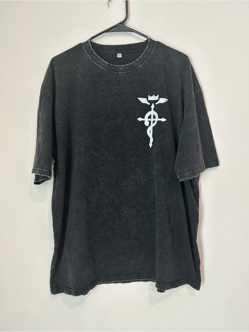 Full Metal Alchemist 2XL Black and White T-shirt